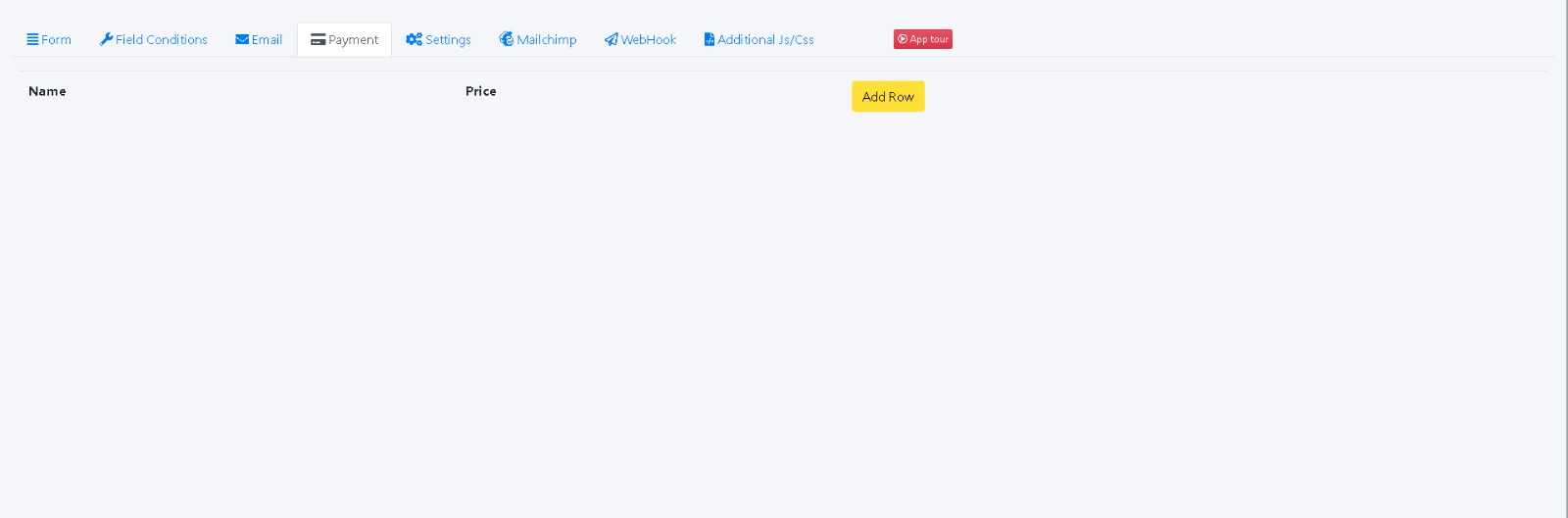 Payment tab Image