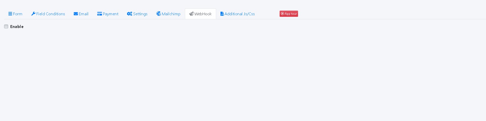 webhook tab Image